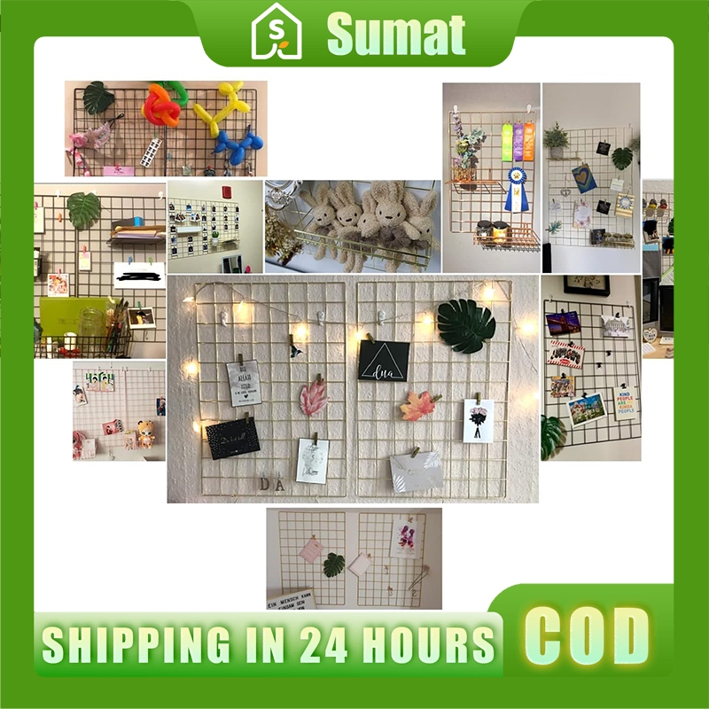 Jual 【COD】hiasan dinding wall /grid pajangan foto /grid wire mesh notes ...
