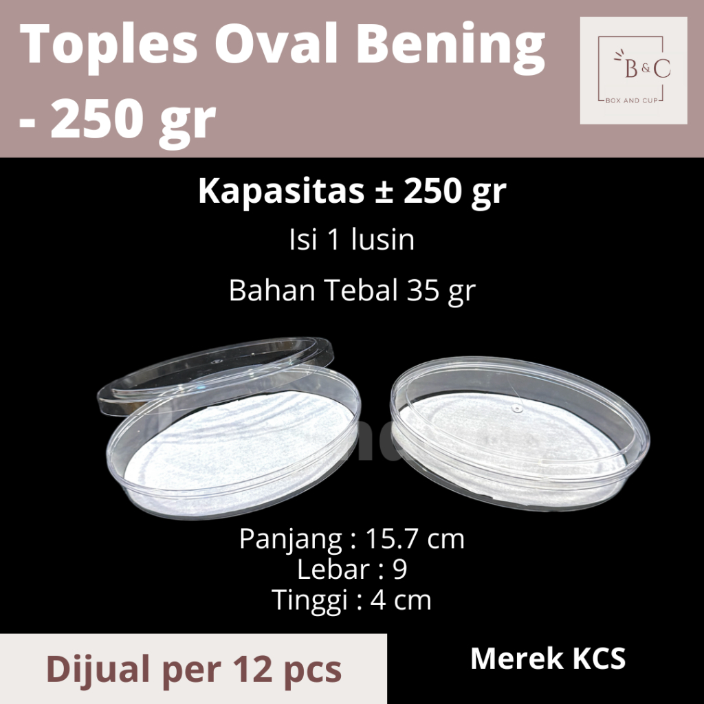 Jual Toples Topless OVAL Kue Kering Stopless Mika Bening 250 Gr Merek KCS Murah Tebal