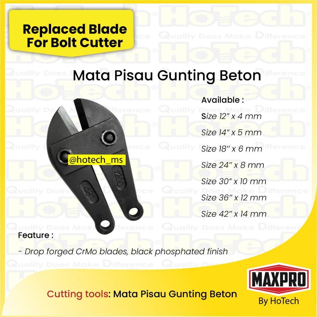 Jual Mata Pisau Gunting Beton Maxpower Replaced Blade For Bolt Cutter