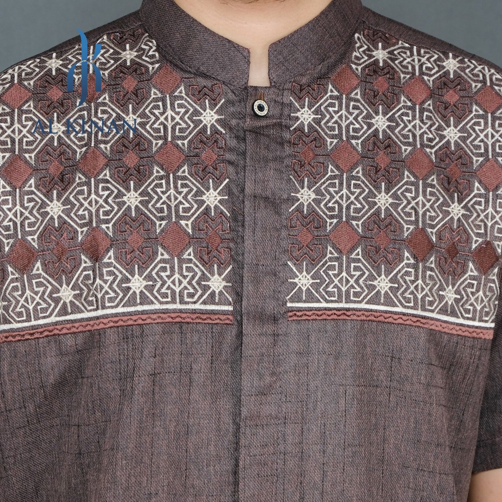 Jual baju muslim koko pria dewasa bordir simpel tasikmalaya katun adem