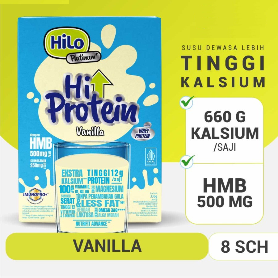 Jual Hilo Platinum Hi Protein 336g - Susu Tinggi Kalsium dengan Whey ...