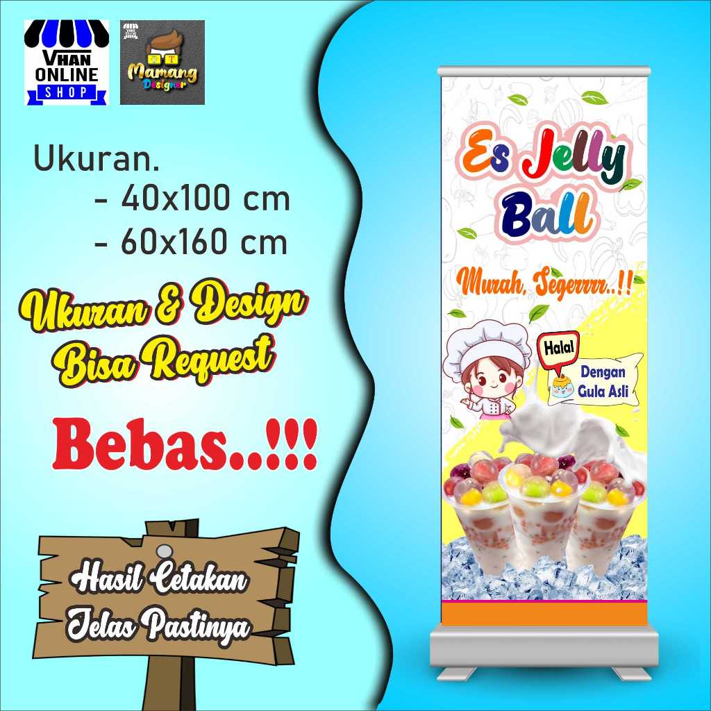 Jual Spanduk, Banner, Mmt Es Jelly Ball, Es Buah Jelly Ball, Bisa Req ...