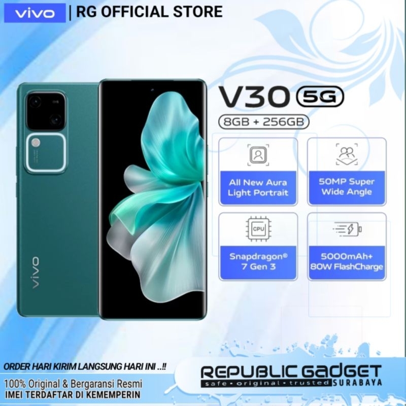 Jual Vivo V30 5G Ram8/256Gb New Segel Original Garansi Resmi Vivo