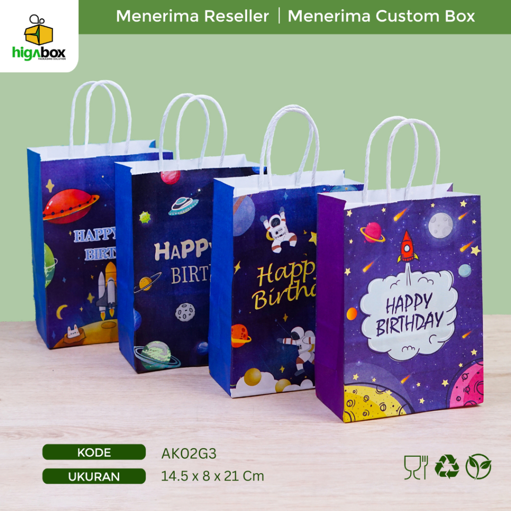 Jual Paper Bag Birthday / Paper bag Kraft / Tas Kraft Ulang Tahun ...