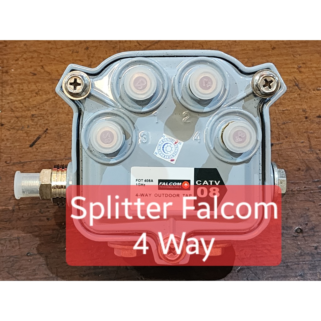 Jual Splitter Falcom 4 way Outdoor Jaringan TV kabel Tap CATV | Shopee ...