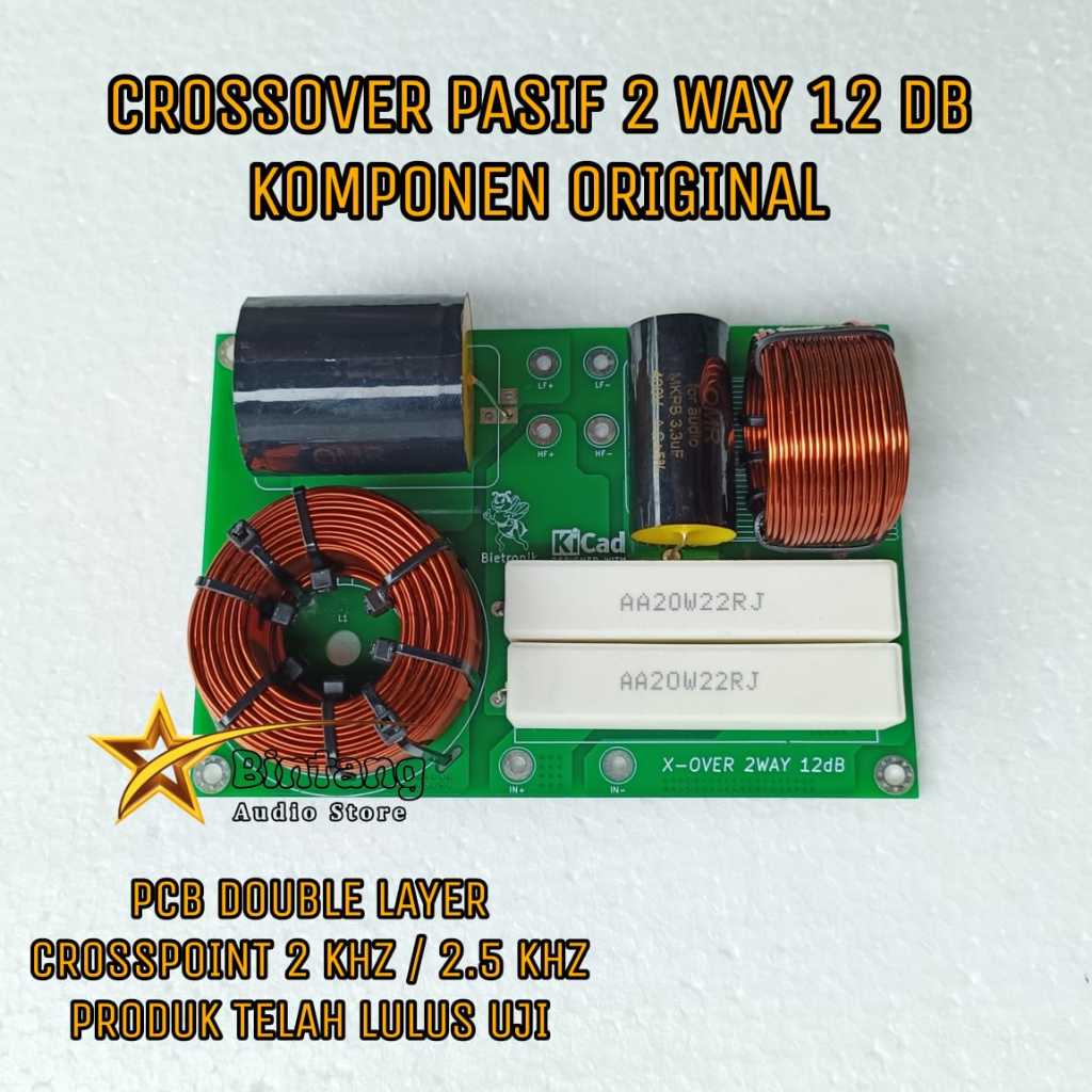 Jual Cross Over Pasif 2WAY Midle - High Crossover 2 WAY 12 DB PCB Dobel ...