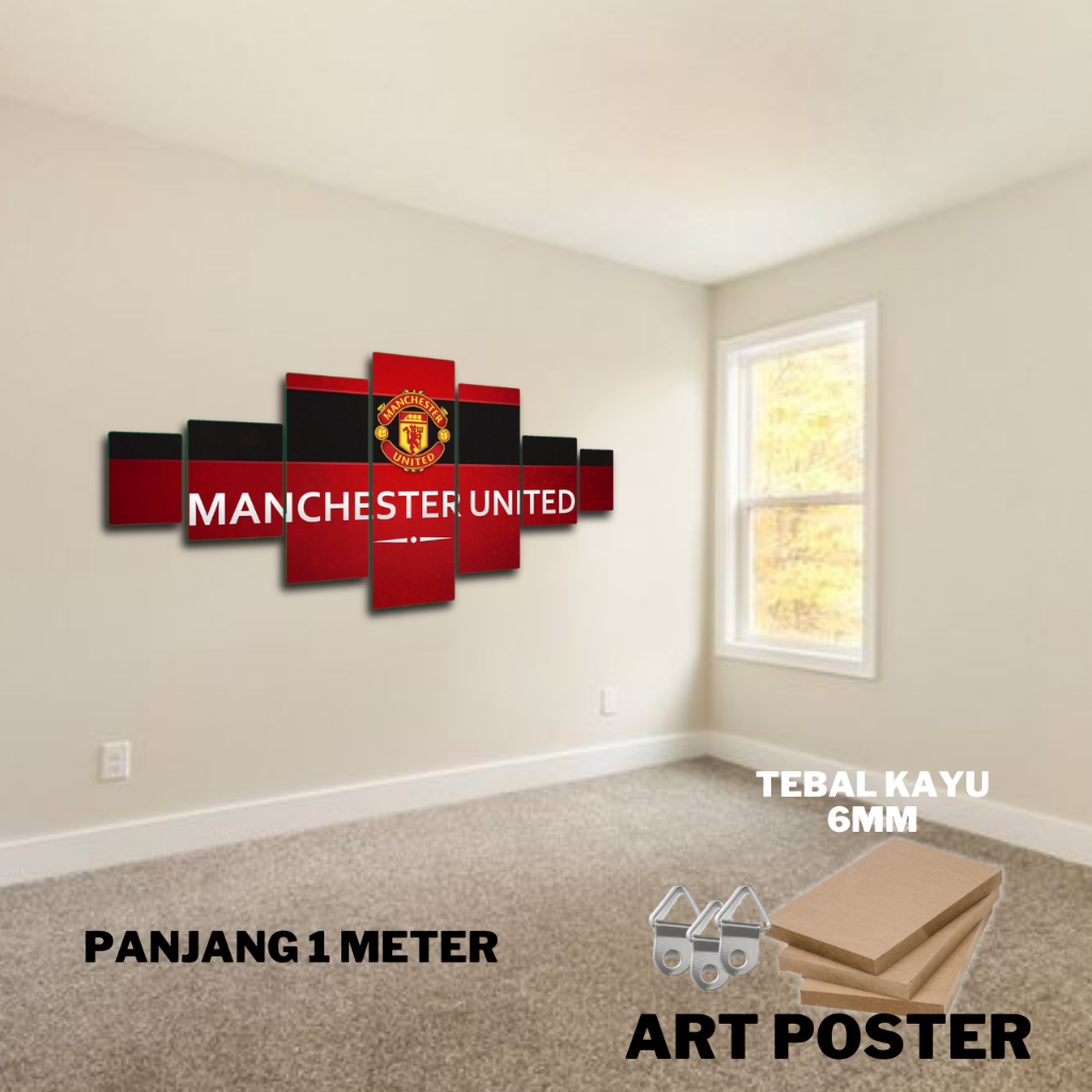 Jual Hiasan Dinding Aesthetic - Poster Kayu Manchester United Jumbo ...