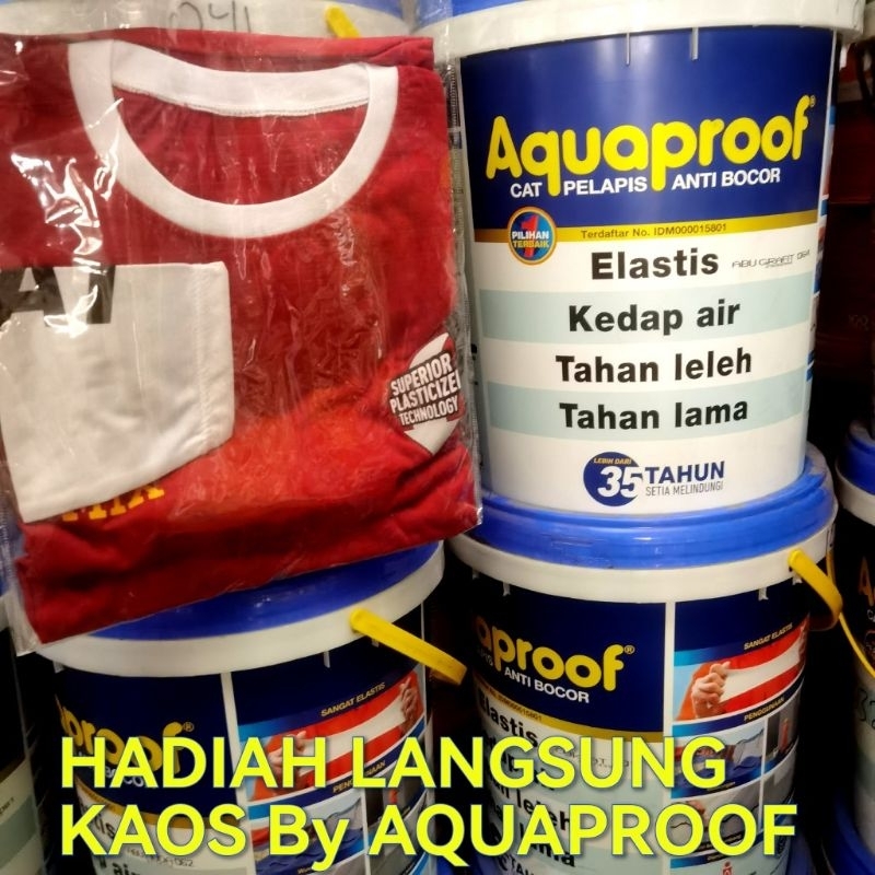 Jual Aquaproof 20 Kg 20kg Cat Pelapis Anti Bocor Waterproofing Pail Pel Abu Biru Orange Coklat 1475