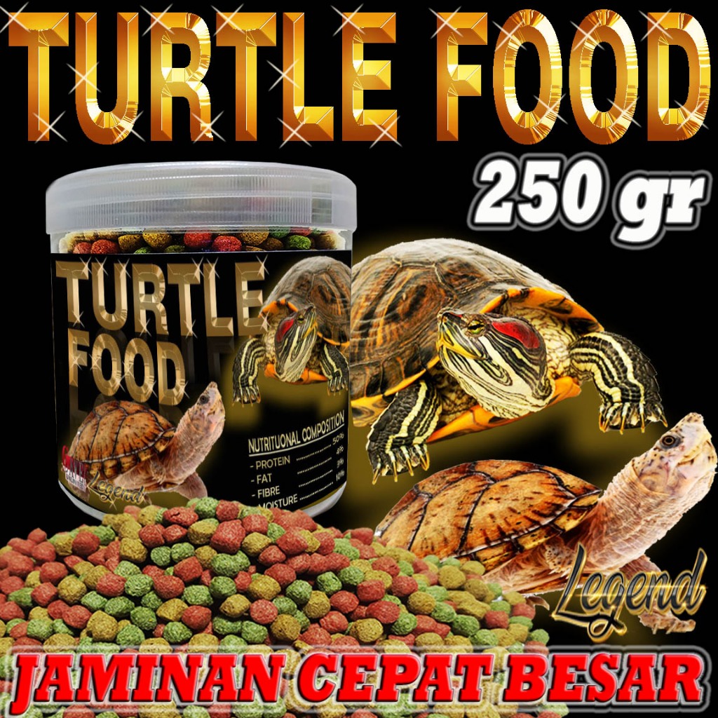 Jual 250GR PAKAN MAKANAN KURA KURA AIR TURTLE TURTLES BRAZIL RES BRASIL ...