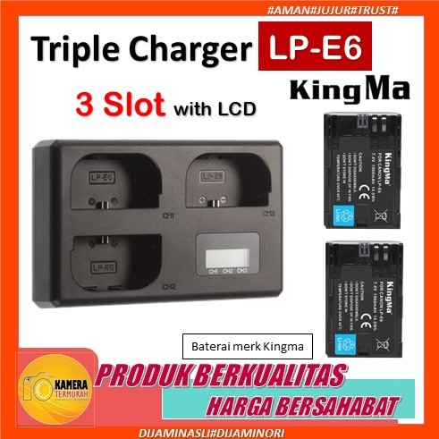 Jual KingMa Baterai LP E6 Canon Battery EOS 80D 70D 60D 6D 6D2 7D 7D2