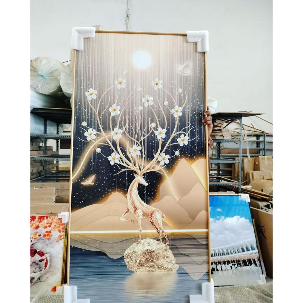 Jual Lukisan Dinding Diamond Crystal Painting 5 D Bentuk Persegi Frame ...