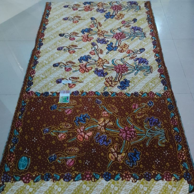 Jual Sarung Batik Putri Hujan Kuning Batik Pekalongan Cap Kombinasi ...