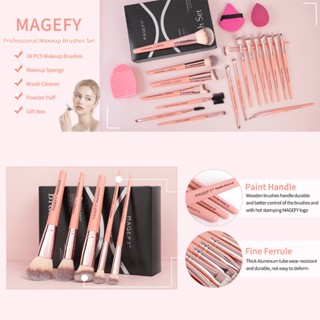 Jual MAGEFY 18 Kuas Makeup + Karton + Spons Brushes Make Up Set ...