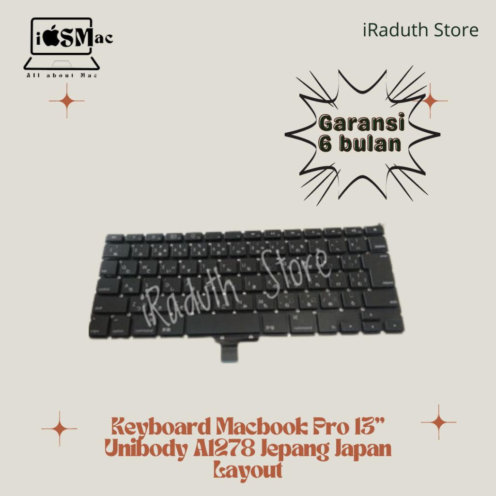 Jual Keyboard Macbook Pro 13" Unibody A1278 Jepang Japan Layout