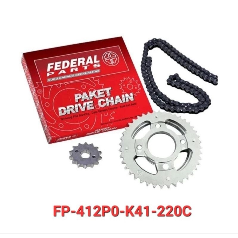 Jual Gir Set K41 Federal Astra ORI Untuk Motor Honda Supra X 125 Fi ...