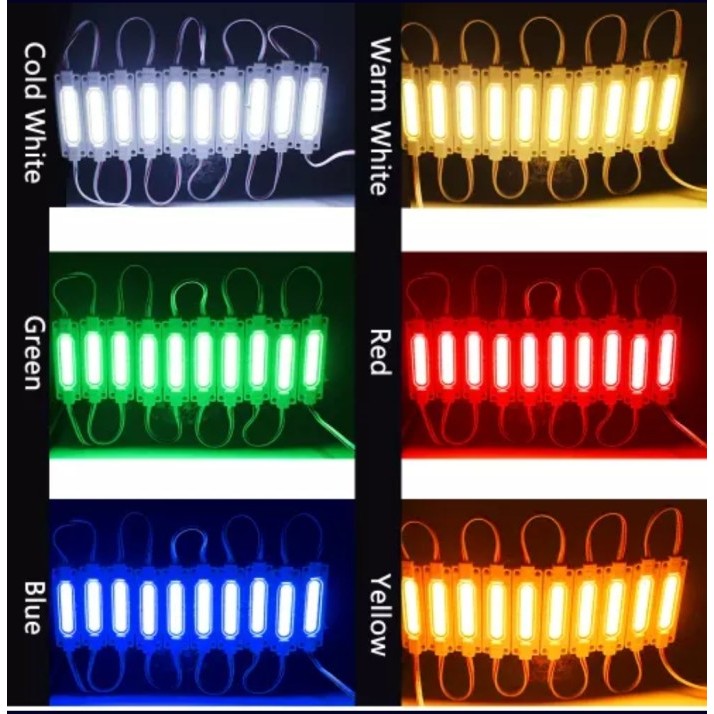 Jual LED COB Lampu LED Strip Modul Module COB 6 Mata 2W 12V IP67 ...