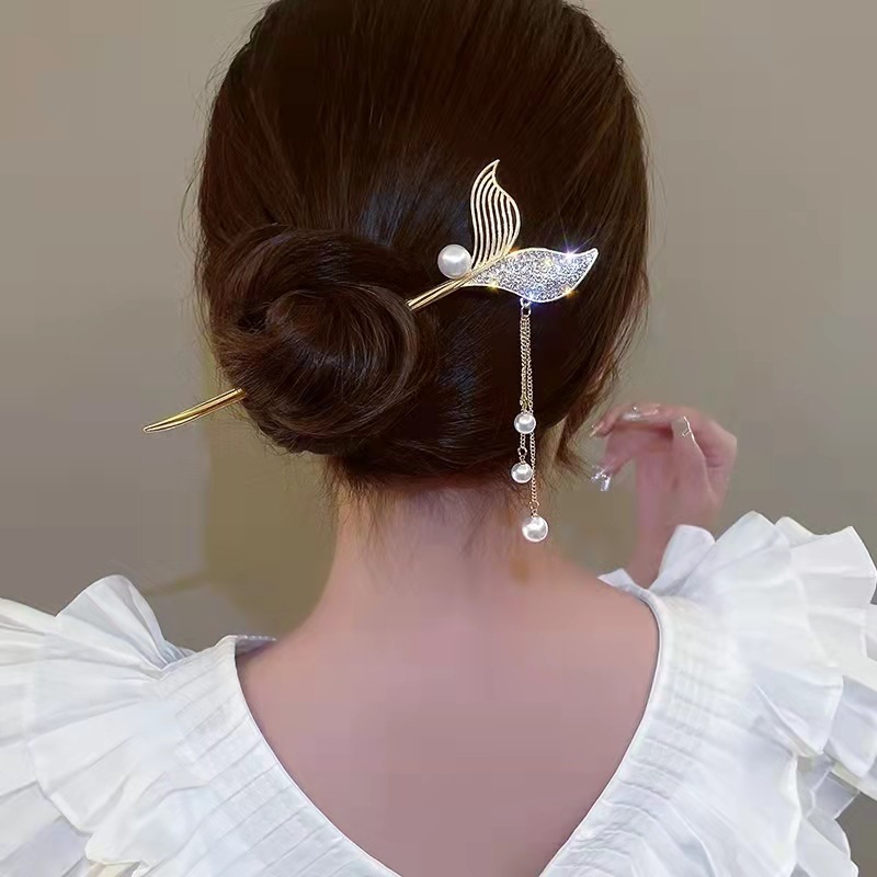 Jual Jepit Rambut Korea 17.8cm Bahan Alloy Ritme Kuno Model Ekor Ikan ...
