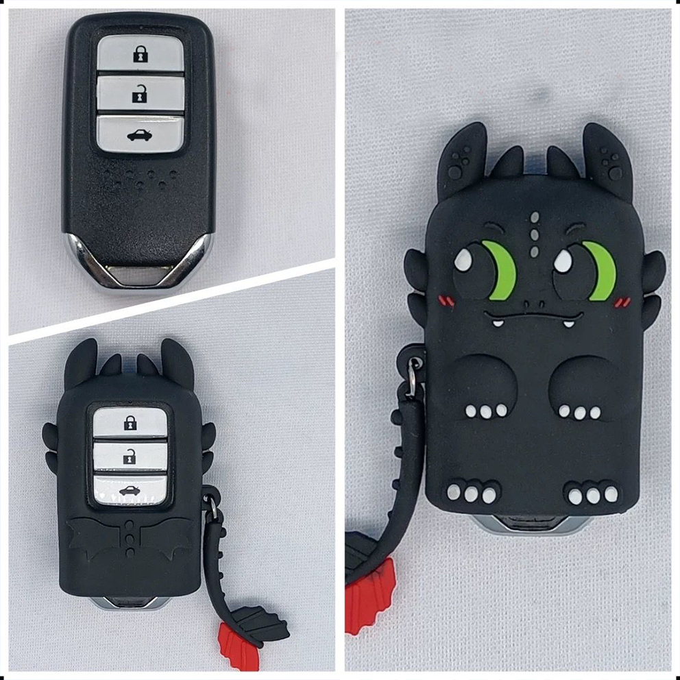 Fobtronics A91-RED Keyless Cover For Fiat 500 – Front + Back Cover + Rubber Button Pad