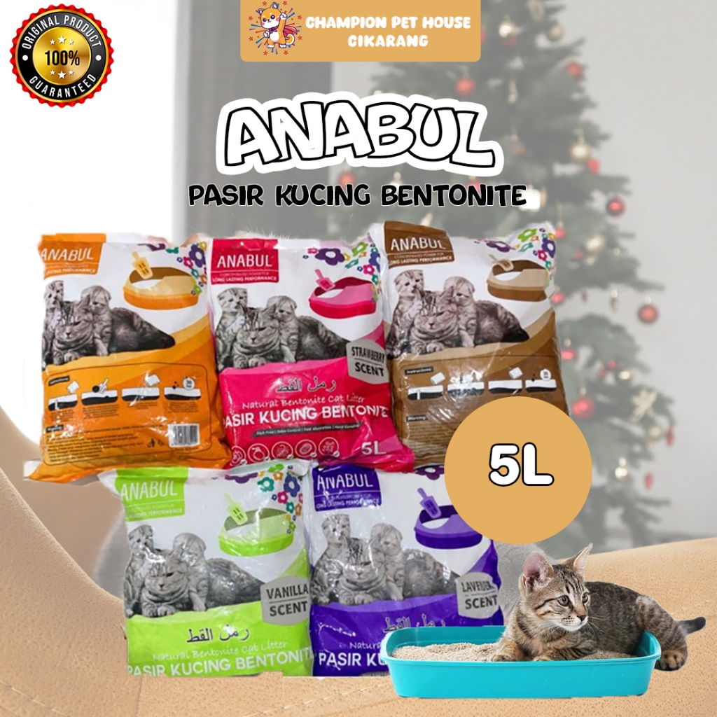 Jual Pasir Kucing ANABUL 20 KG 25 L 25 Liter Bentonite Super Wangi Cat ...