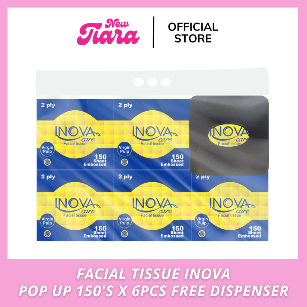 Jual Facial Tissue Inova Pop Up 150's Free Dispenser | Shopee Indonesia