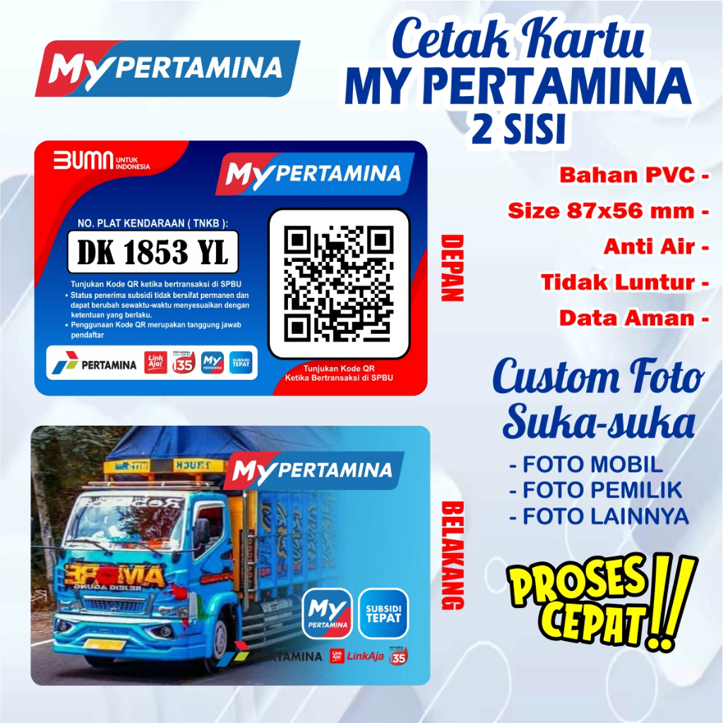 Jual Kartu Mypert Bahan Pvc Id Card Kartu Barcode Subsidi Banyak