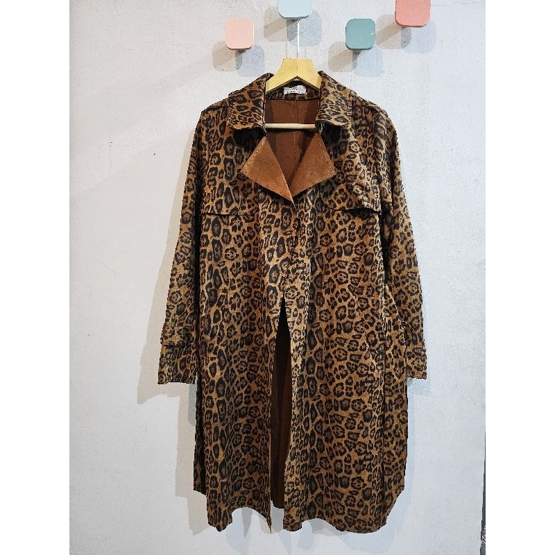 Supreme 11aw Leopard Lind Trenchcoat