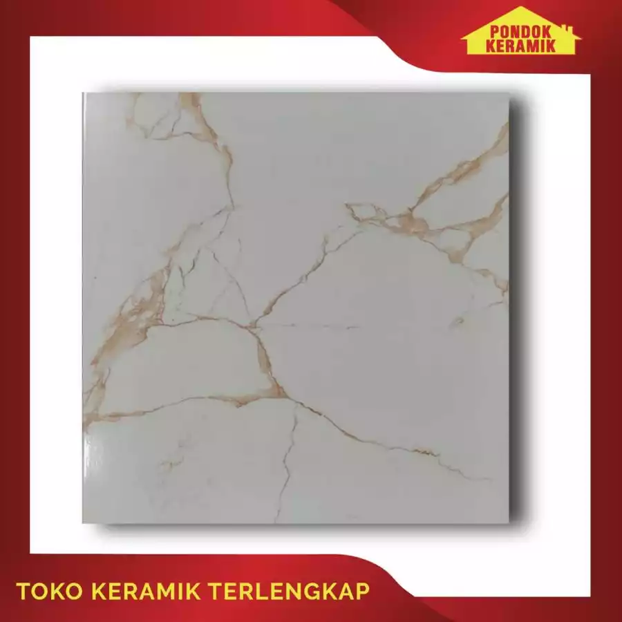 Keramik Lantai Avignon 50x50 Libya Beige Motif Marble Marmer