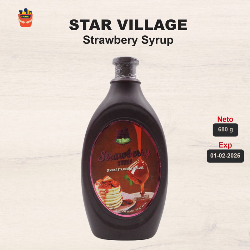 Jual Star Village Strawberry Syrup 680 g - Sirup Strawberi Minuman ...