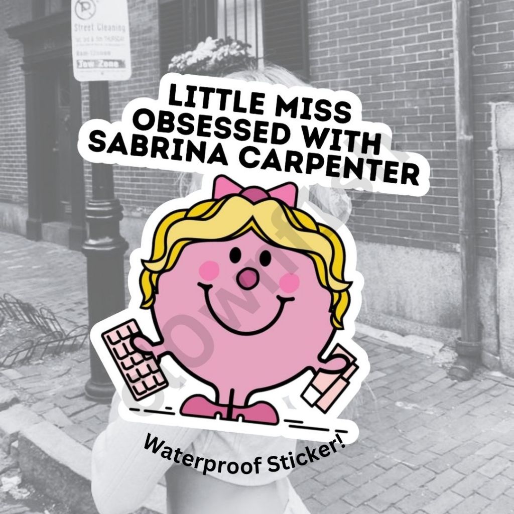 Jual Little Miss Obsessed with Sabrina Carpenter Waterproof Sticker ...