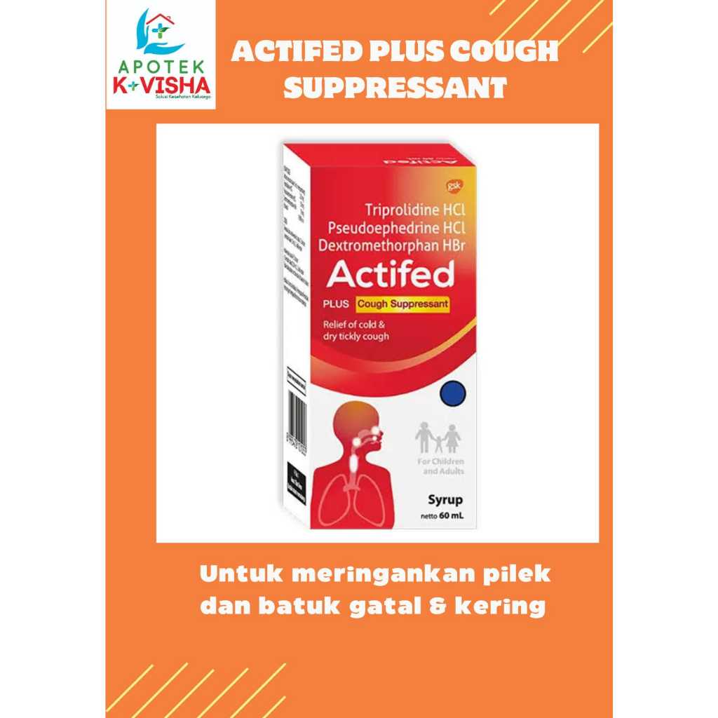 Jual Actifed Plus Cough Supressant Sirup Ml Merah Shopee Indonesia