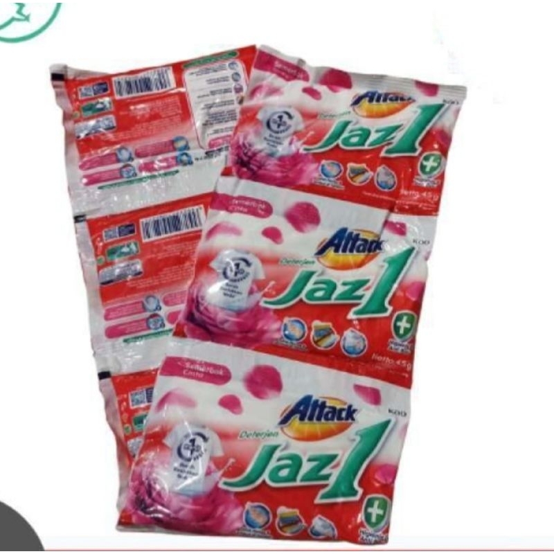 Jual DETERJEN BUBUK ATTACK JAZZ1 1 RENCENG ISI 6 SACHET | Shopee Indonesia