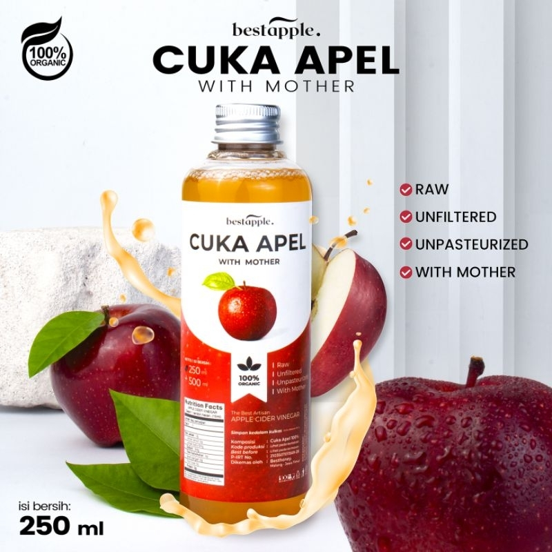 Jual Best Honey Cuka Apel Organik Original Kesehatan Toner Wajah Apple ...