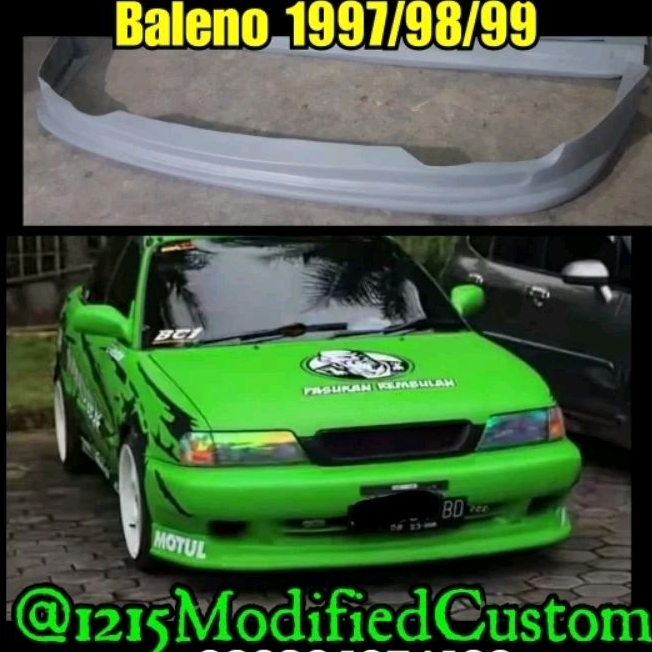 Jual bodykit add on Suzuki Baleno 97 -2002 depan dan samping | Shopee ...