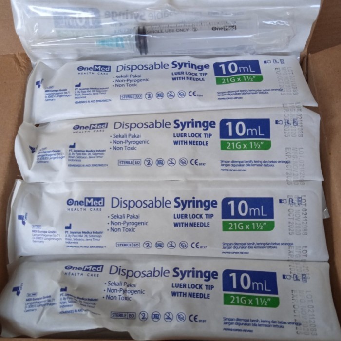 Jual Syringe Onemed 10cc Jarum Suntik 10cc Spuit 10cc Onemed | Shopee ...