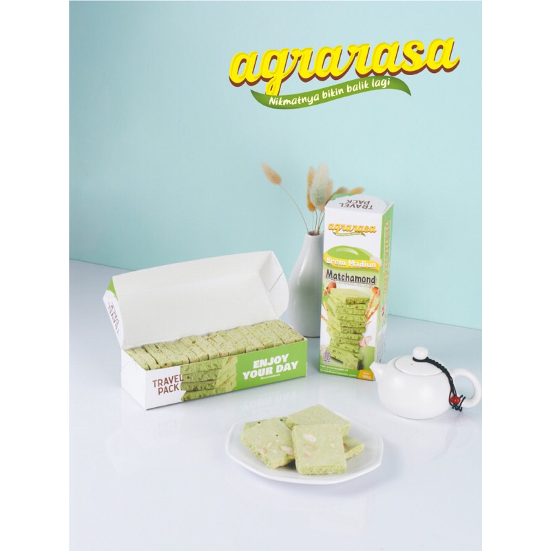 Jual BREM MADIUN MATCHA ALMOND | Agrarasa Travel Pack | Shopee Indonesia