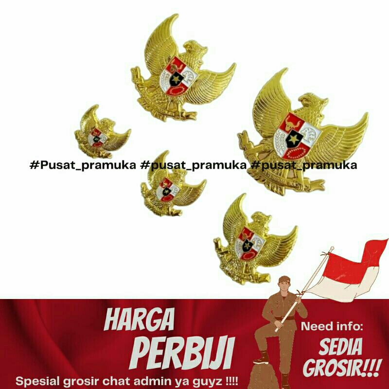 Jual Pin Bros Lencana Garuda Kuningan Resin Paskibra Shopee Indonesia