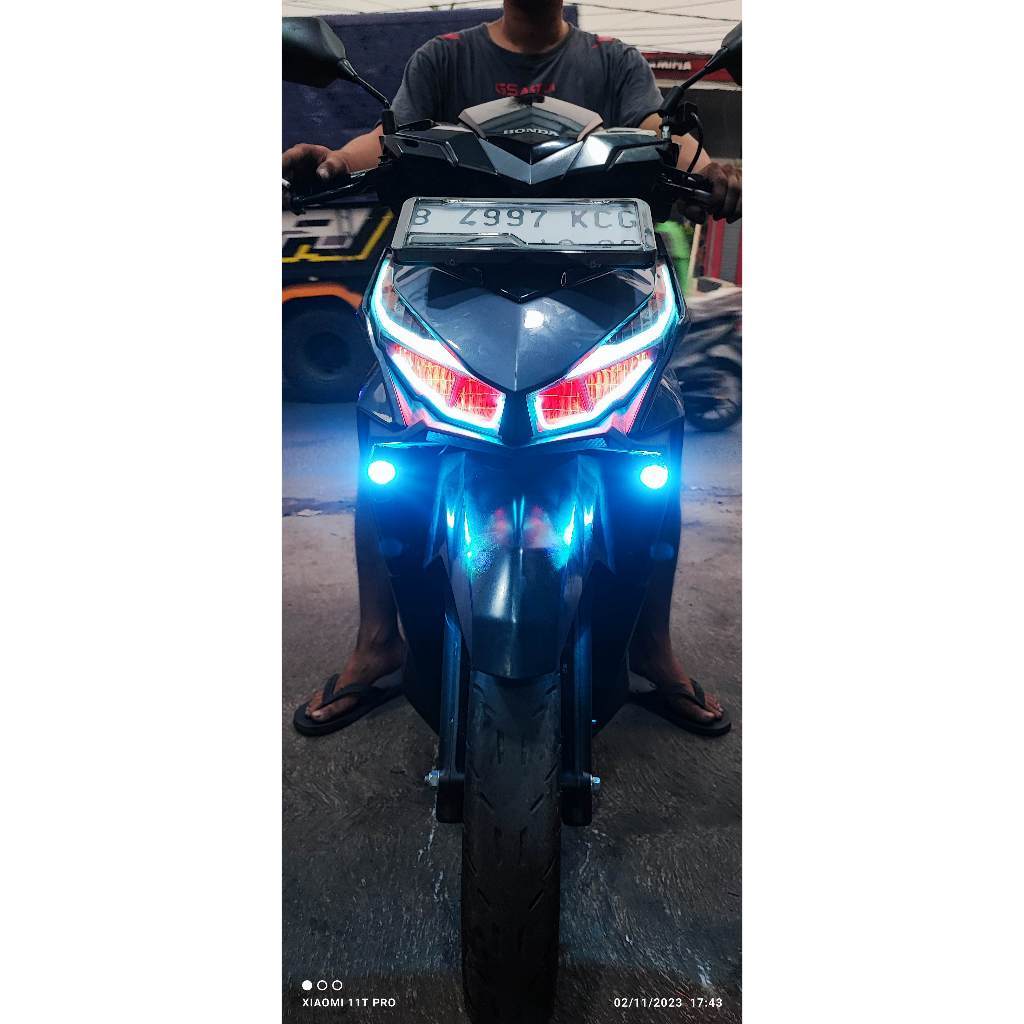 Jual Lampu Alis Vario Led Old Fullset Atas Bawah Dan Devil Eye Standby Non Running Shopee