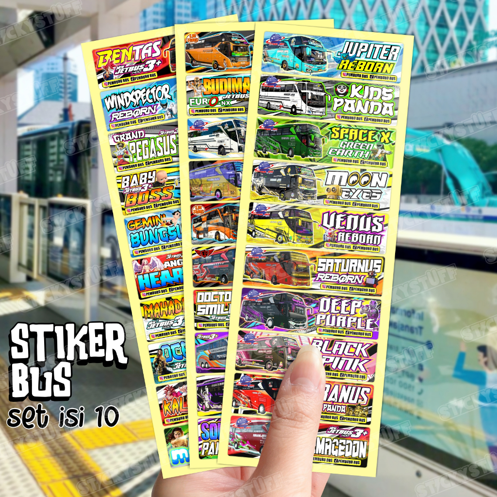 Jual Stiker Set Bus Mania Basuri - Stiker Telolet | Shopee Indonesia