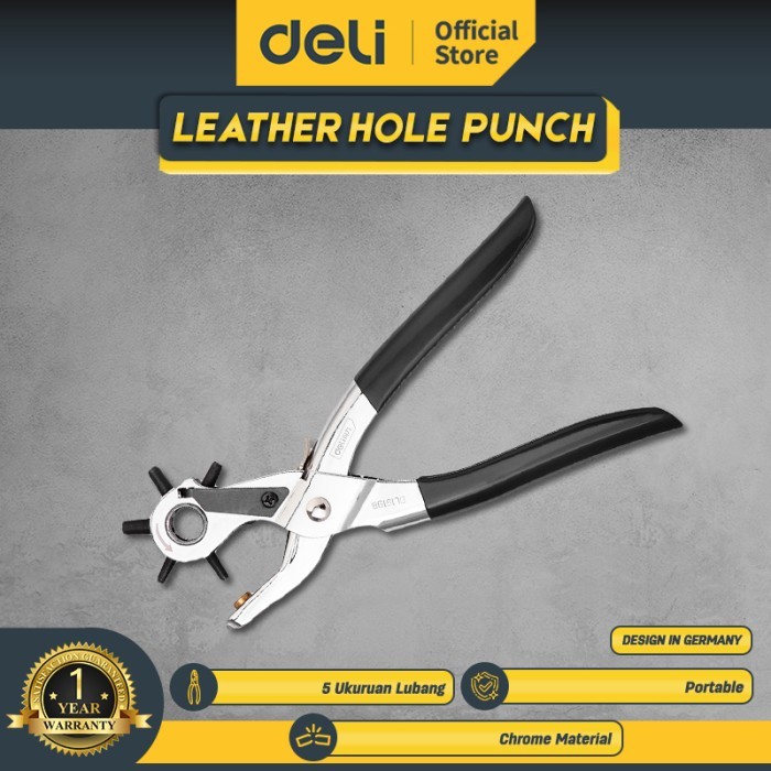 Jual Deli Tools Punch Pliers / Tang Pembolong Gesper 9 Inch Chrome ...