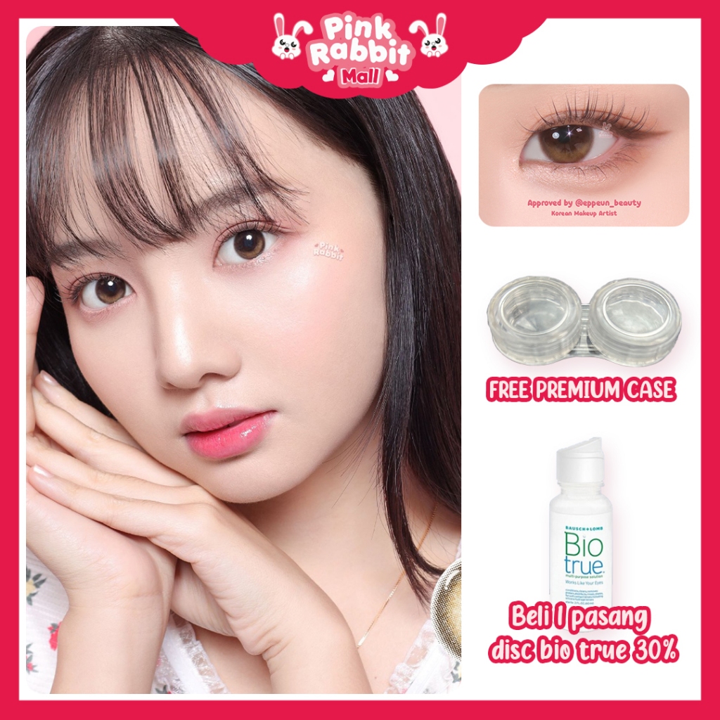 Jual Pink Rabbit Softlens Minus Celeste Brown Aman Nyaman Normal dan -0 ...