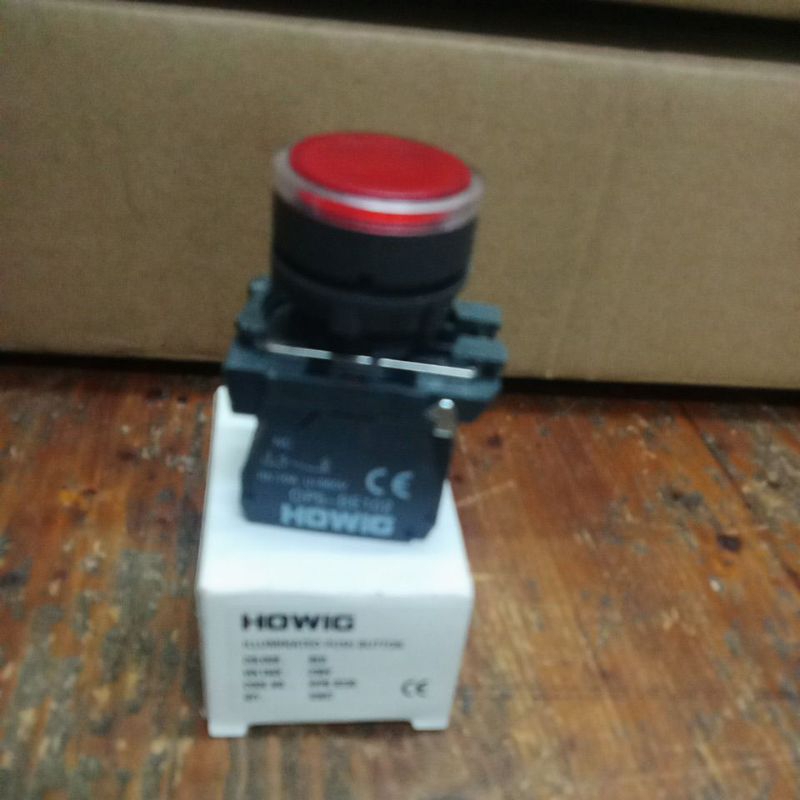 Jual howig illuminated push button red | Shopee Indonesia