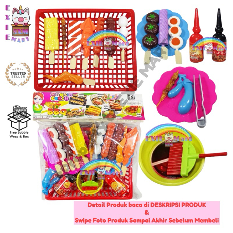 Jual MAINAN NAMPAN BBQ BULAT [SS1588] & KOTAK [SS1591] MASAK MASAKAN ...