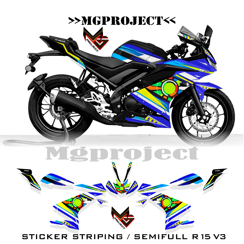 Jual r15 v3 sku7, striping yamaha r15 v3 grafis, stiker r15 v3 ...