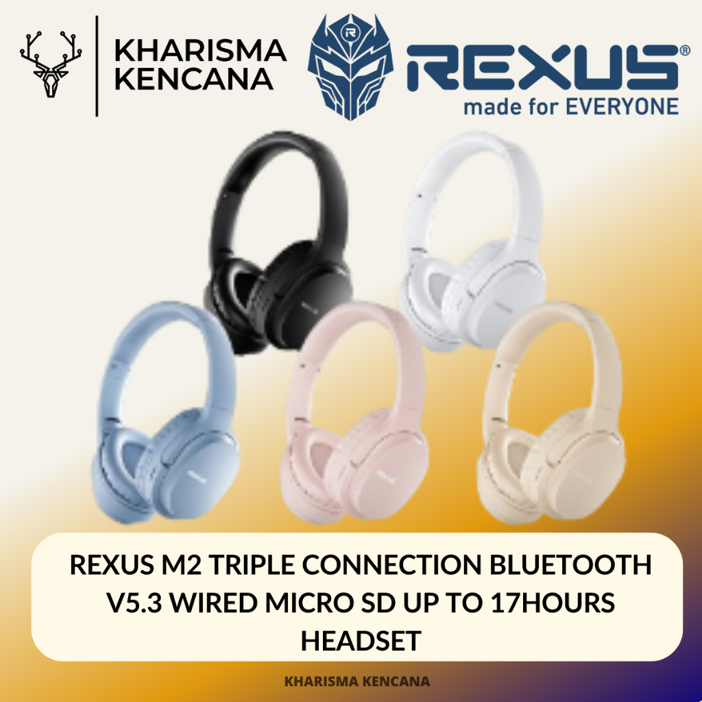 Jual REXUS M2 TRIPLE CONNECTION BLUETOOTH V5.3 WIRED MICRO SD UP TO ...