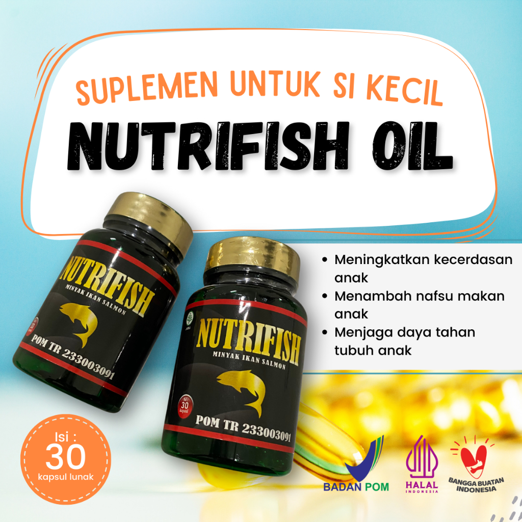 Jual Nutrifish Oil Minyak Ikan Salmon Isi 30 Softgel Nutrifish Oil