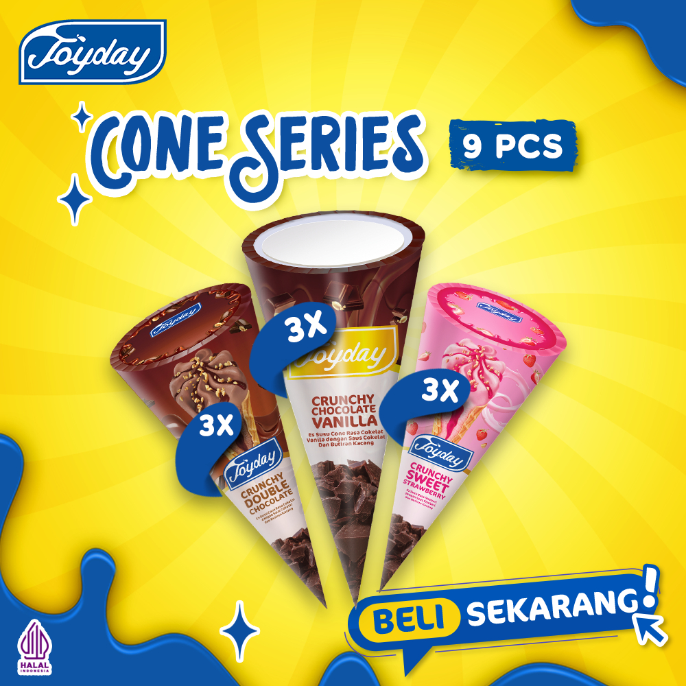 Jual Joyday Ice Cream Package Cone Series Isi 9 Pcs Eskrim Cone Shopee Indonesia