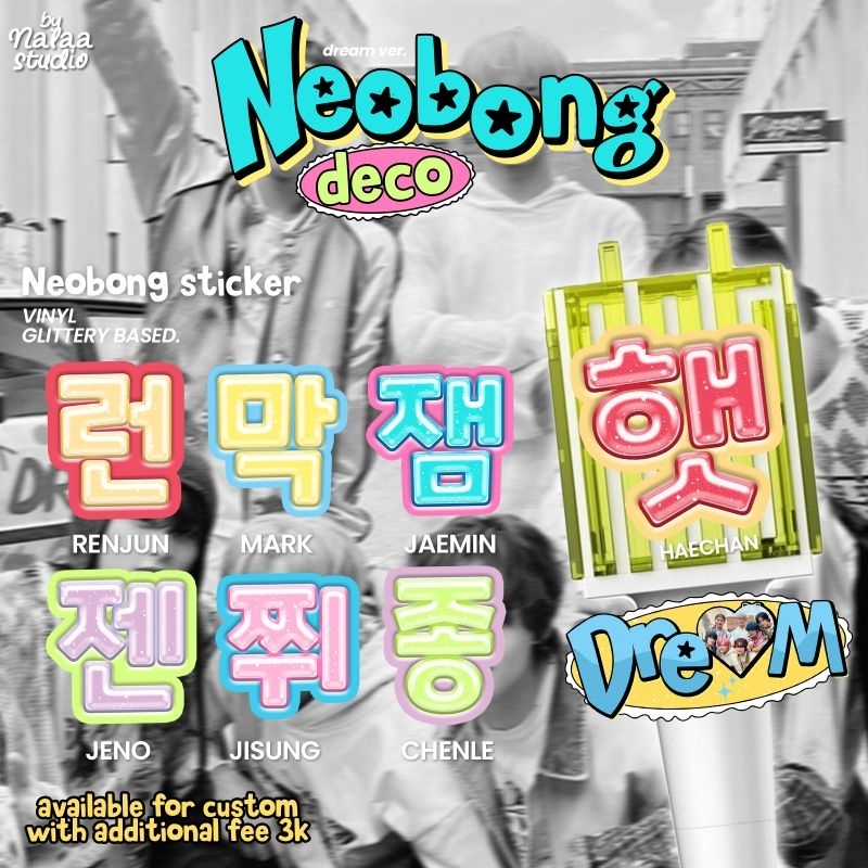 Jual ( READY ) Lightstick Deco (Neobong Sticker) NCT Dream Version ...