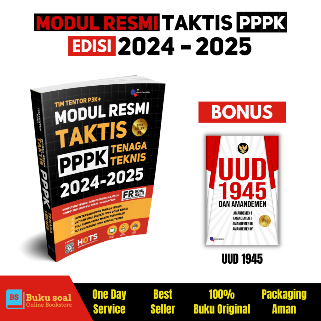 Jual BUKU PPPK TENAGA TEKNIS / MODUL RESMI TAKTIS PPPK TENAGA TEKNIS ...