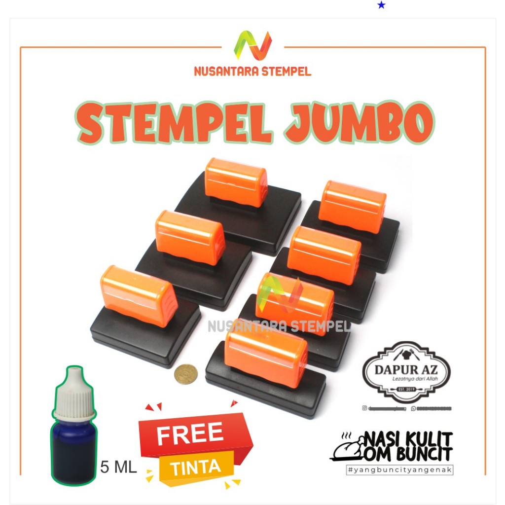 Jual Stempel Kardus Stampel Flash Custom Besar Cap Jumbo Big Stamp ...