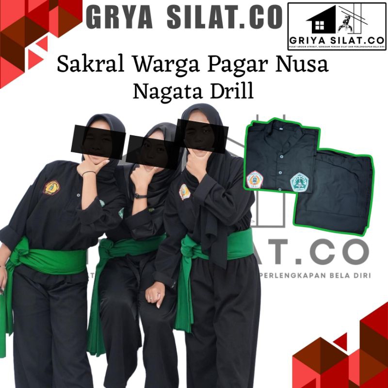 Jual Plus Sabuk Selendang Sakral Warga Pagar Nusa Baju Seragam Pencak Silat Pagar Nusa Nagata